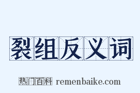 裂组反义词是什么意思的图片